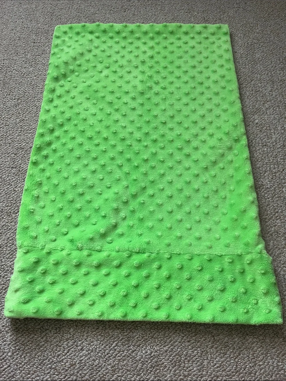 Bright Lime Green Minky Dot Toddler Pillowcase